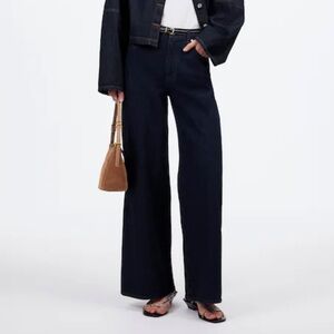 Madewell Super Wide Leg Jeans Essex Wash Size 30